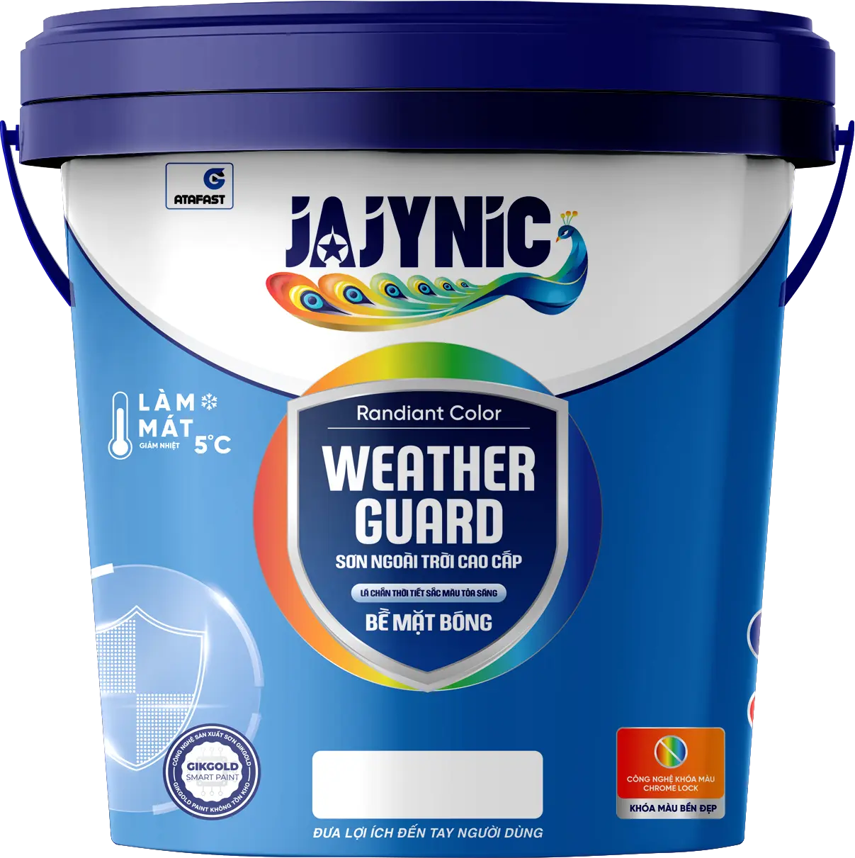 JAJYNIC Radiant Color Weather Guard Sơn ngoài trời cao cấp Lá chắn thời tiết sắc màu tỏa sáng Bề Mặt Bóng