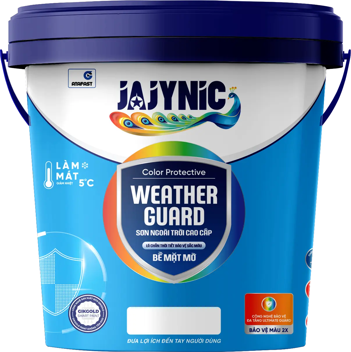 JAJYNIC Color Protective Weather Guard Sơn ngoài trời cao cấp Lá chắn thời tiết bảo vệ sắc màu Bề Mặt Mờ