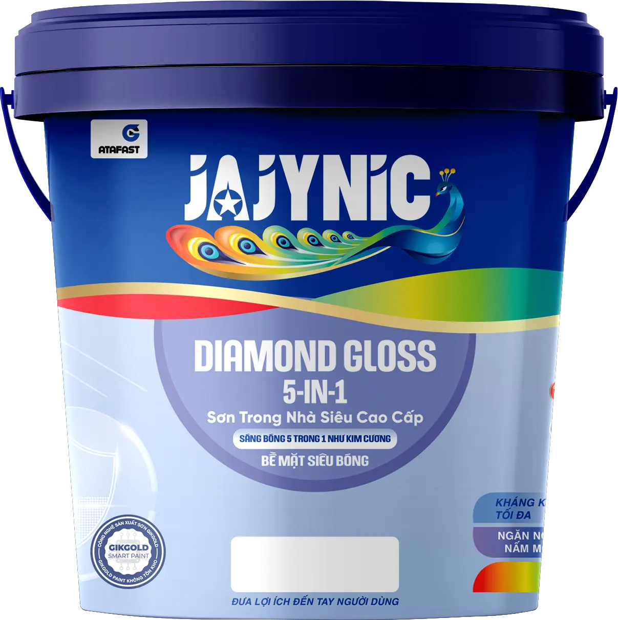 JAJYNIC Diamond Gloss 5in1 Sơn trong nhà siêu cao cấp Sáng bóng 5 trong 1 như kim cương Bề Mặt Siêu Bóng