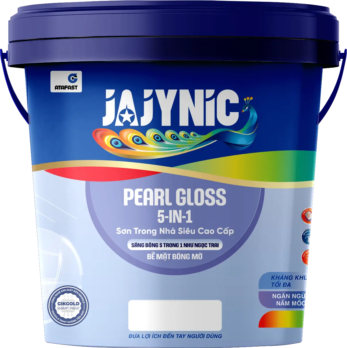 JAJYNIC Pearl Gloss 5in1 Sơn trong nhà siêu cao cấp Sáng bóng 5 trong 1 như ngọc trai Bề Mặt Bóng Mờ